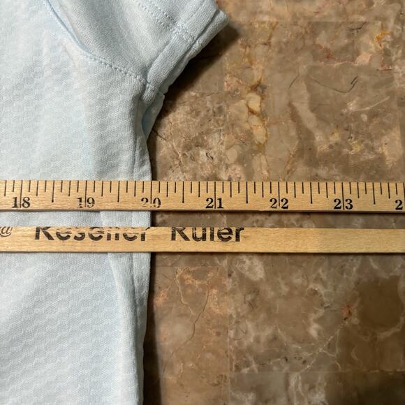 Nike Polo Shirt Womens XL Light Blue Zip Collar Short Sleeve Golf Tennis BV0227 - Picture 5 of 10